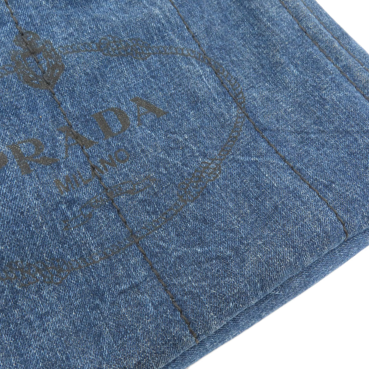 PRADA B1877B Canapa Tote Bag Denim Ladies [Used]
