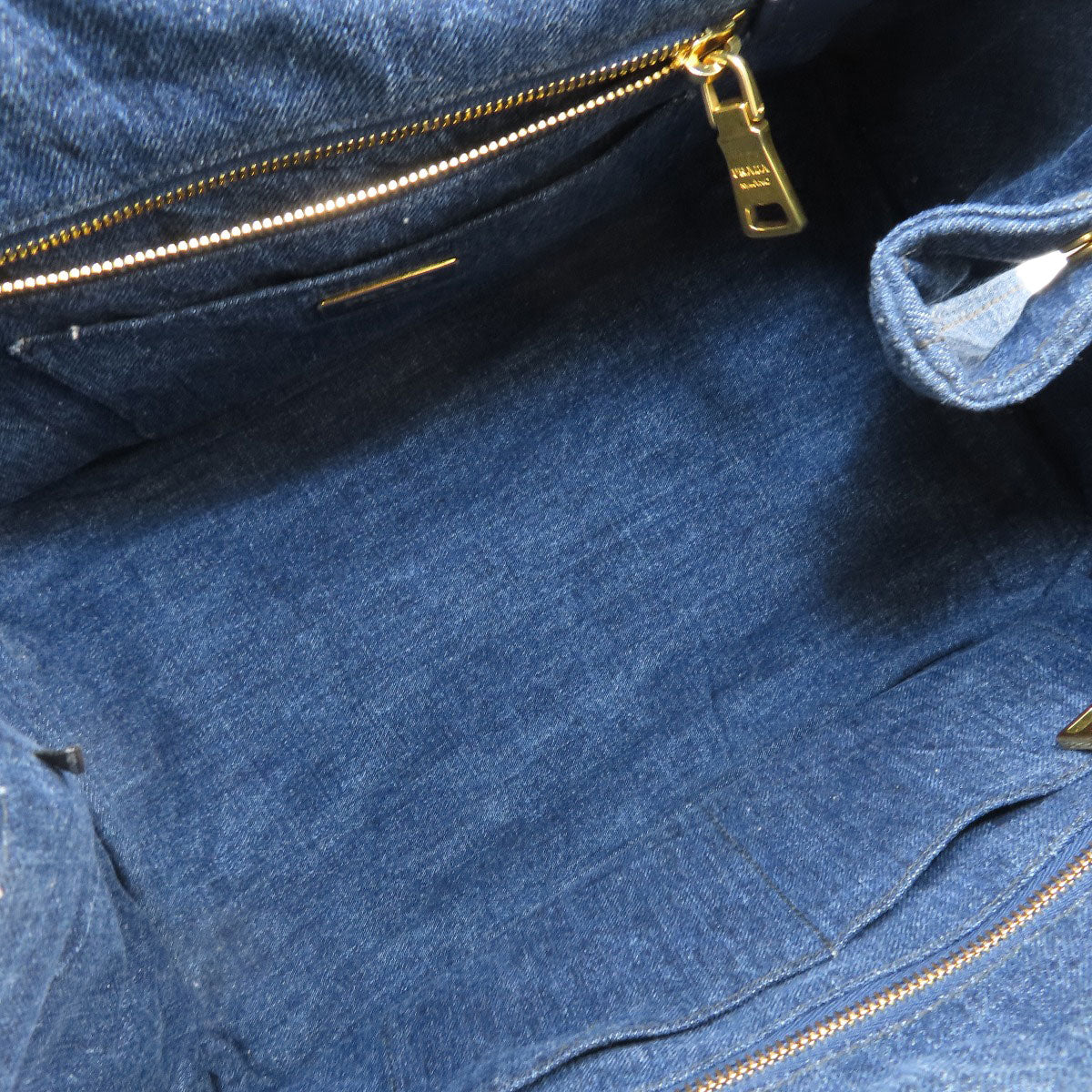 PRADA B1877B Canapa Tote Bag Denim Ladies [Used]