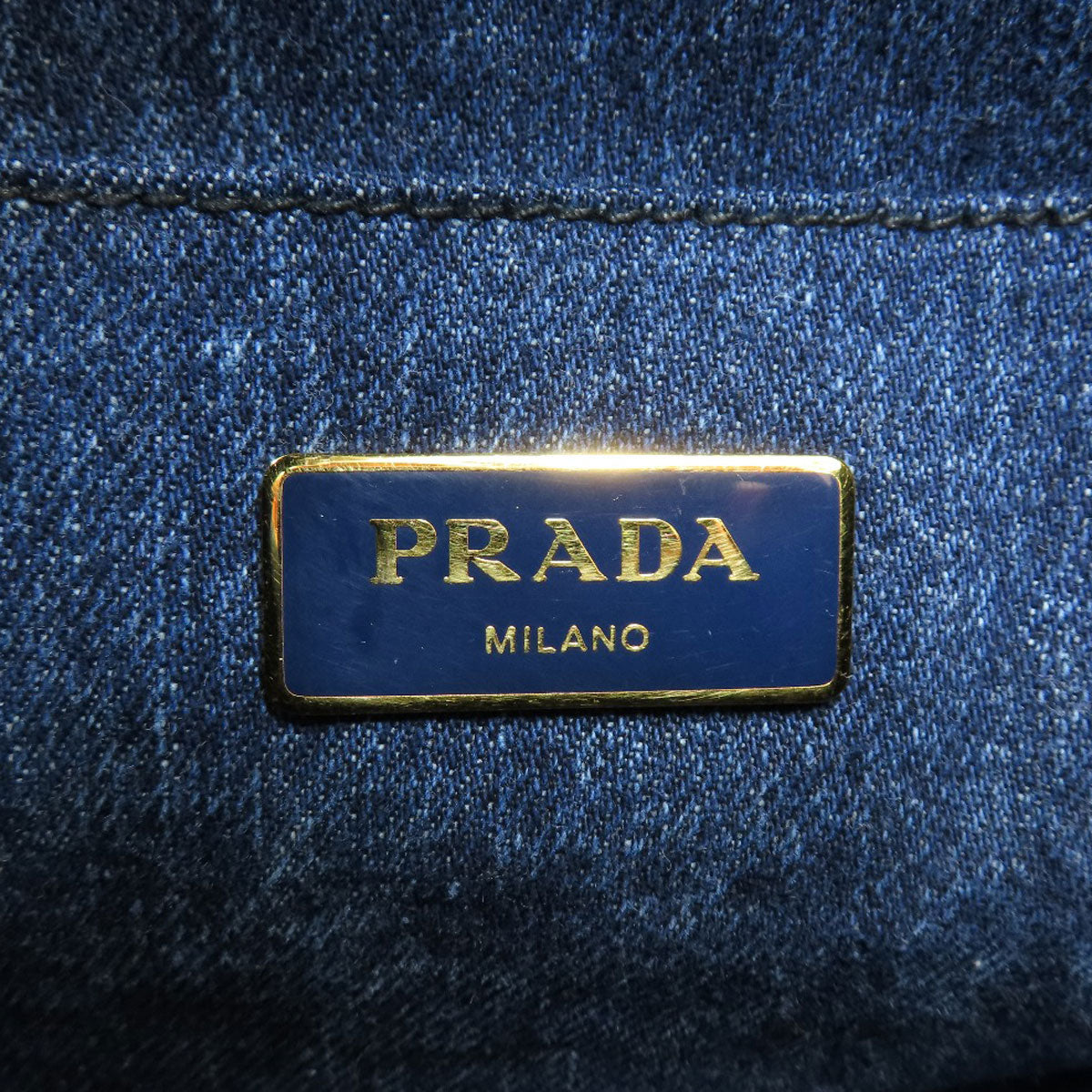 PRADA B1877B Canapa Tote Bag Denim Ladies [Used]