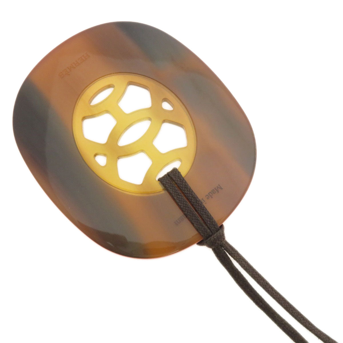 HERMES Lift GM Necklace Buffalo horn Ladies [Used]