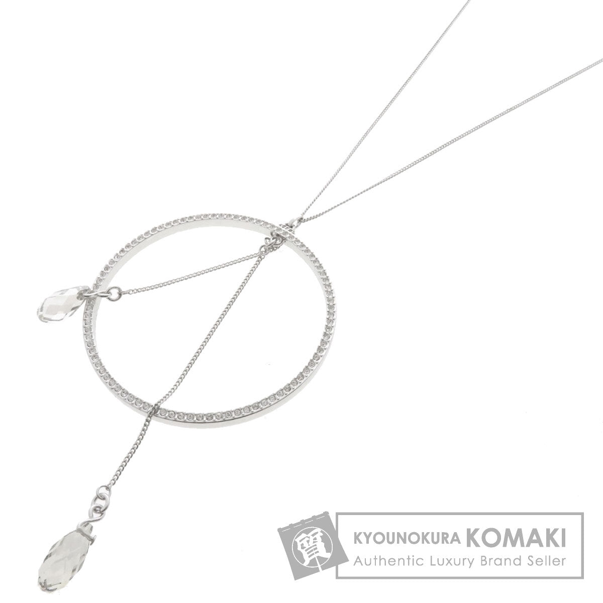SWAROVSKI Circle motif Necklace Metal Ladies [Used]
