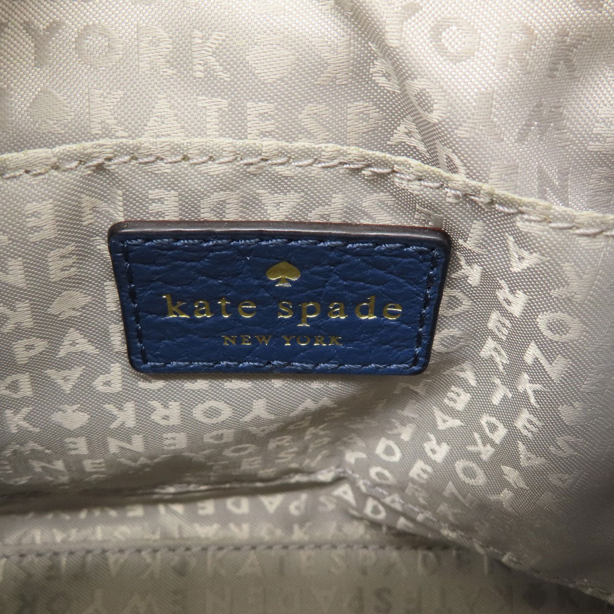 kate spade logo Shoulder Bag Leather Ladies [Used]