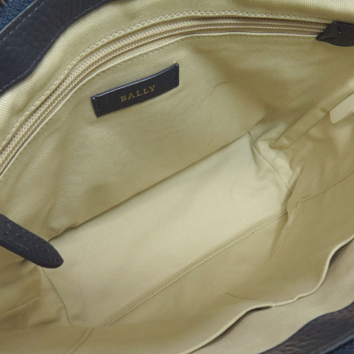 BALLY Barry Stripe 2WAY Tote Bag Leather Ladies [Used]