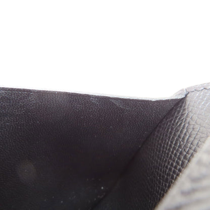 HERMES Bearn Compact Black SilverHardware Bifold Wallet with Coin Pocket Epsom Ladies [Used]