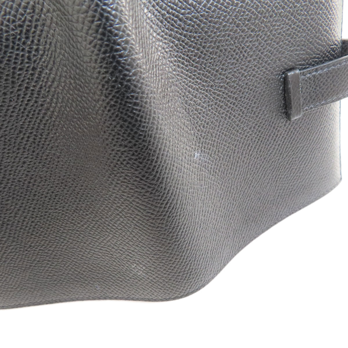 HERMES Bearn Compact Black SilverHardware Bifold Wallet with Coin Pocket Epsom Ladies [Used]