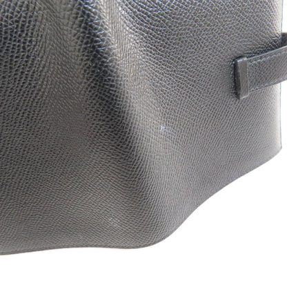 HERMES Bearn Compact Black SilverHardware Bifold Wallet with Coin Pocket Epsom Ladies [Used]