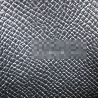 HERMES Bearn Compact Black SilverHardware Bifold Wallet with Coin Pocket Epsom Ladies [Used]