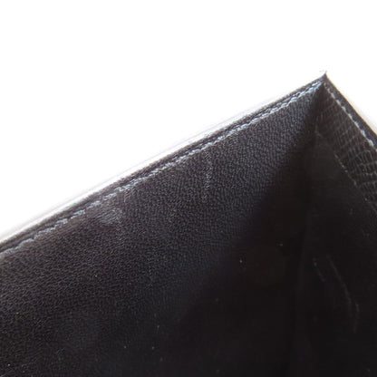 HERMES Bearn Compact Black SilverHardware Bifold Wallet with Coin Pocket Epsom Ladies [Used]