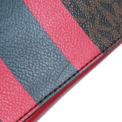 Michael Kors Stripe MK Signature Shoulder Bag PVC Ladies [Used]