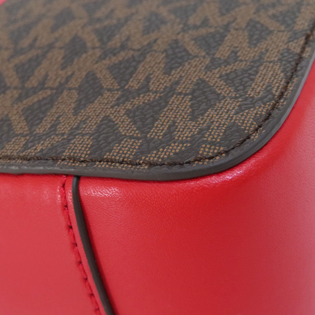 Michael Kors Stripe MK Signature Shoulder Bag PVC Ladies [Used]