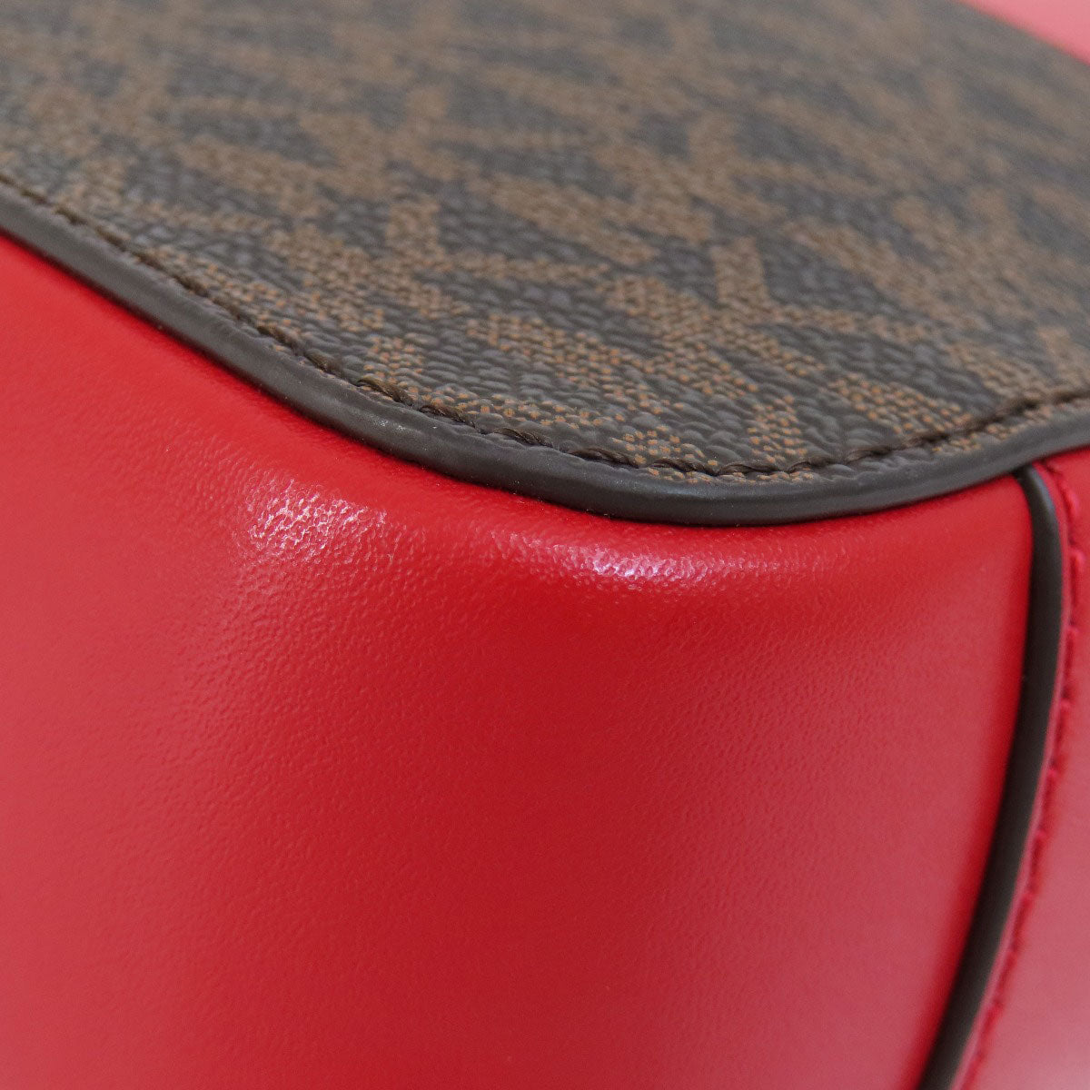 Michael Kors Stripe MK Signature Shoulder Bag PVC Ladies [Used]