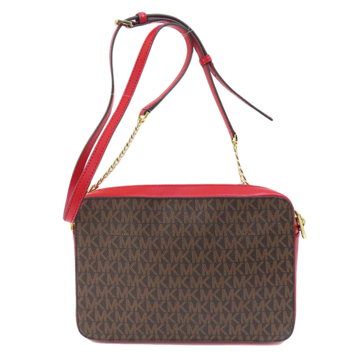 Michael Kors Stripe MK Signature Shoulder Bag PVC Ladies [Used]