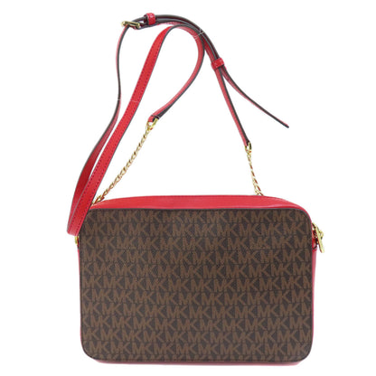 Michael Kors Stripe MK Signature Shoulder Bag PVC Ladies [Used]