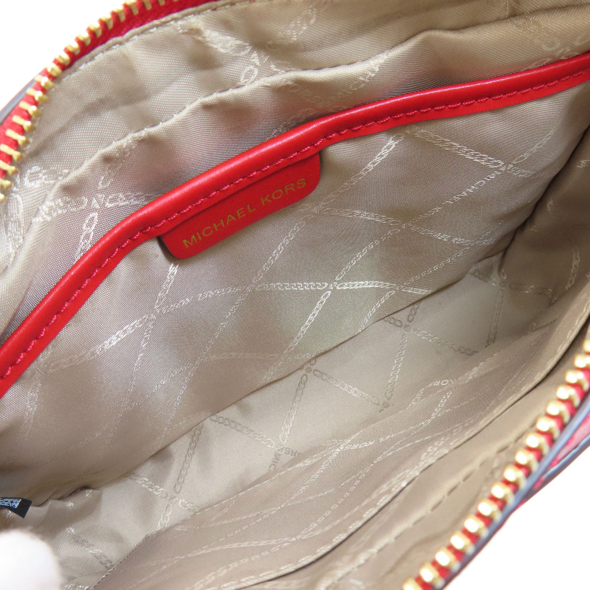 Michael Kors Stripe MK Signature Shoulder Bag PVC Ladies [Used]