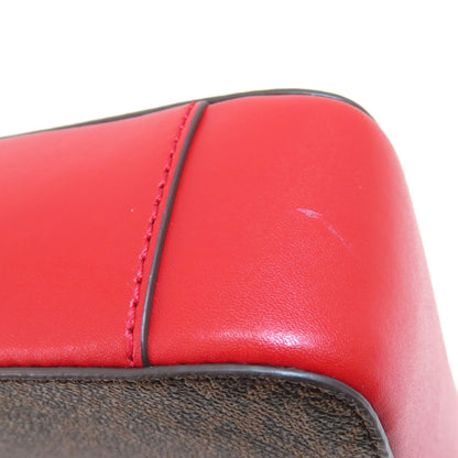 Michael Kors Stripe MK Signature Shoulder Bag PVC Ladies [Used]