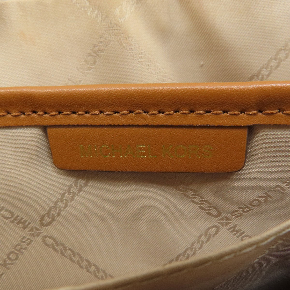 Michael Kors MK signature Shoulder Bag Leather Coated CanvasLadies [Used]