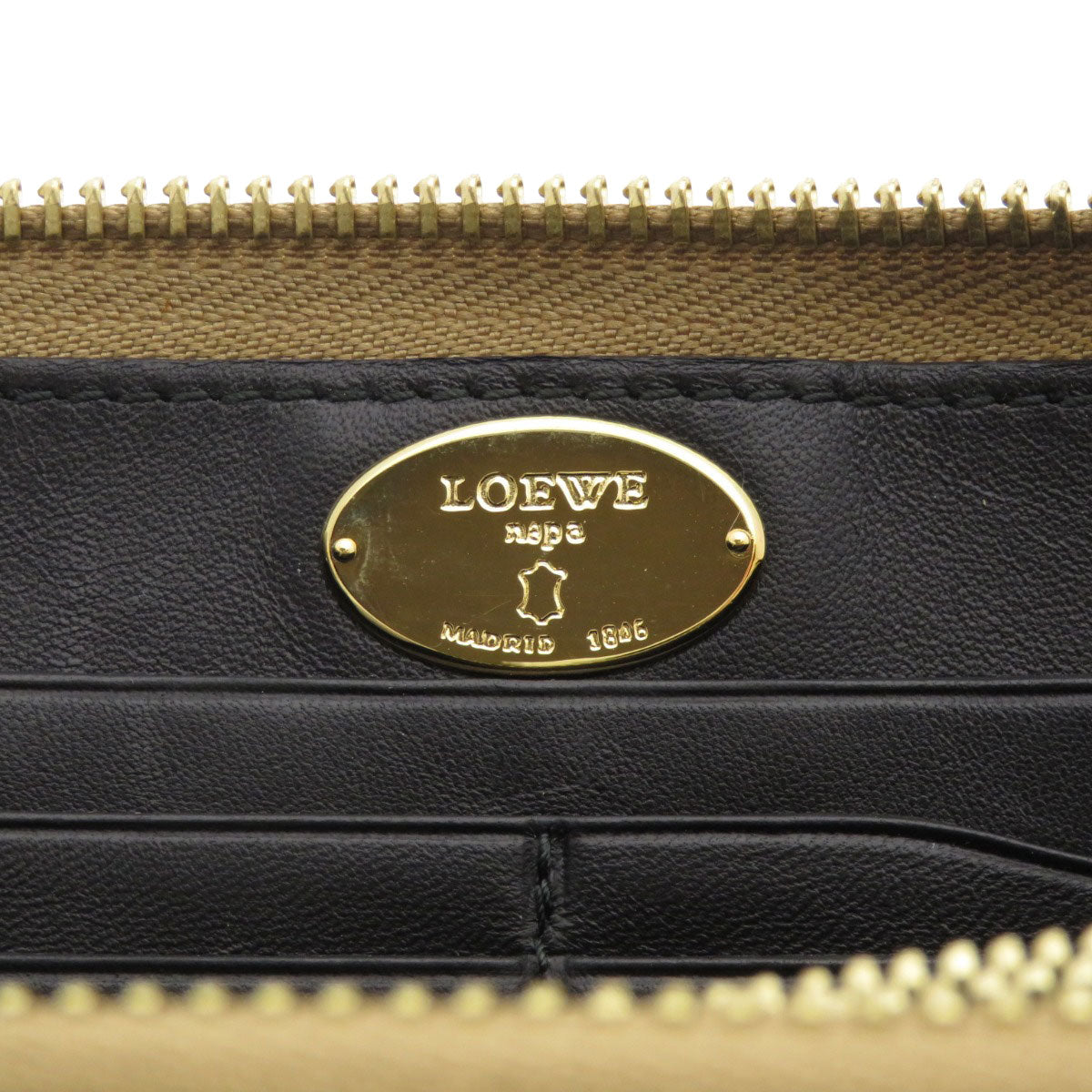 LOEWE anagram Long wallet (with coin pocket) Lambskin Ladies [Used]