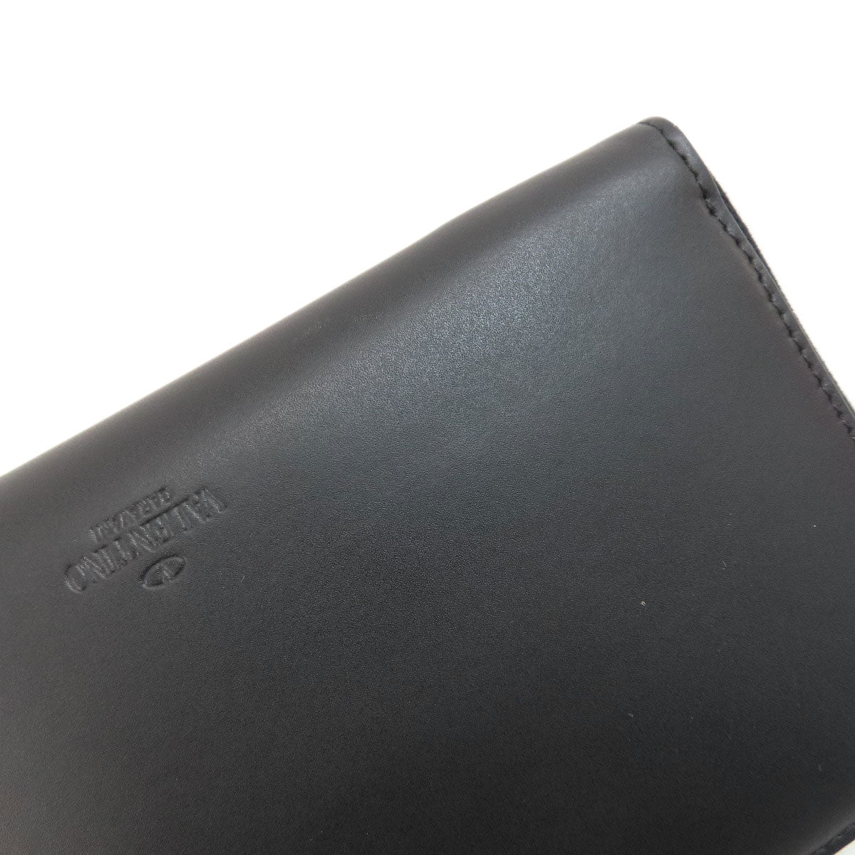 VALENTINO GARAVANI logo Long wallet (with coin pocket) Leather Ladies [Used]
