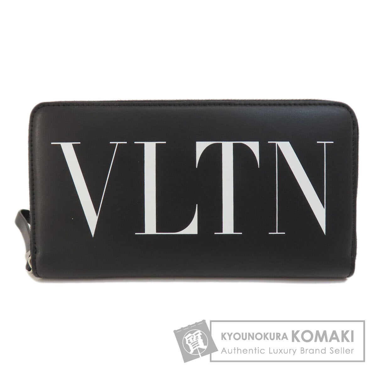 VALENTINO GARAVANI logo Long wallet (with coin pocket) Leather Ladies [Used]