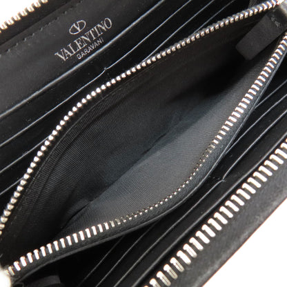 VALENTINO GARAVANI logo Long wallet (with coin pocket) Leather Ladies [Used]
