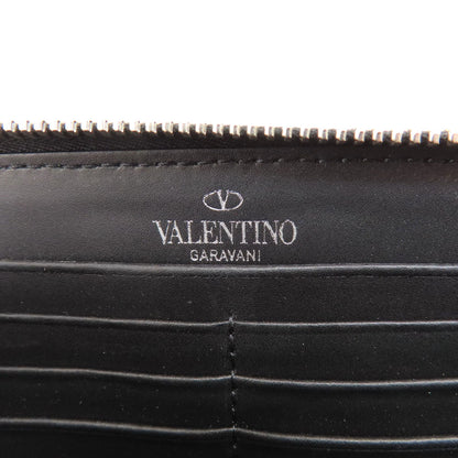 VALENTINO GARAVANI logo Long wallet (with coin pocket) Leather Ladies [Used]