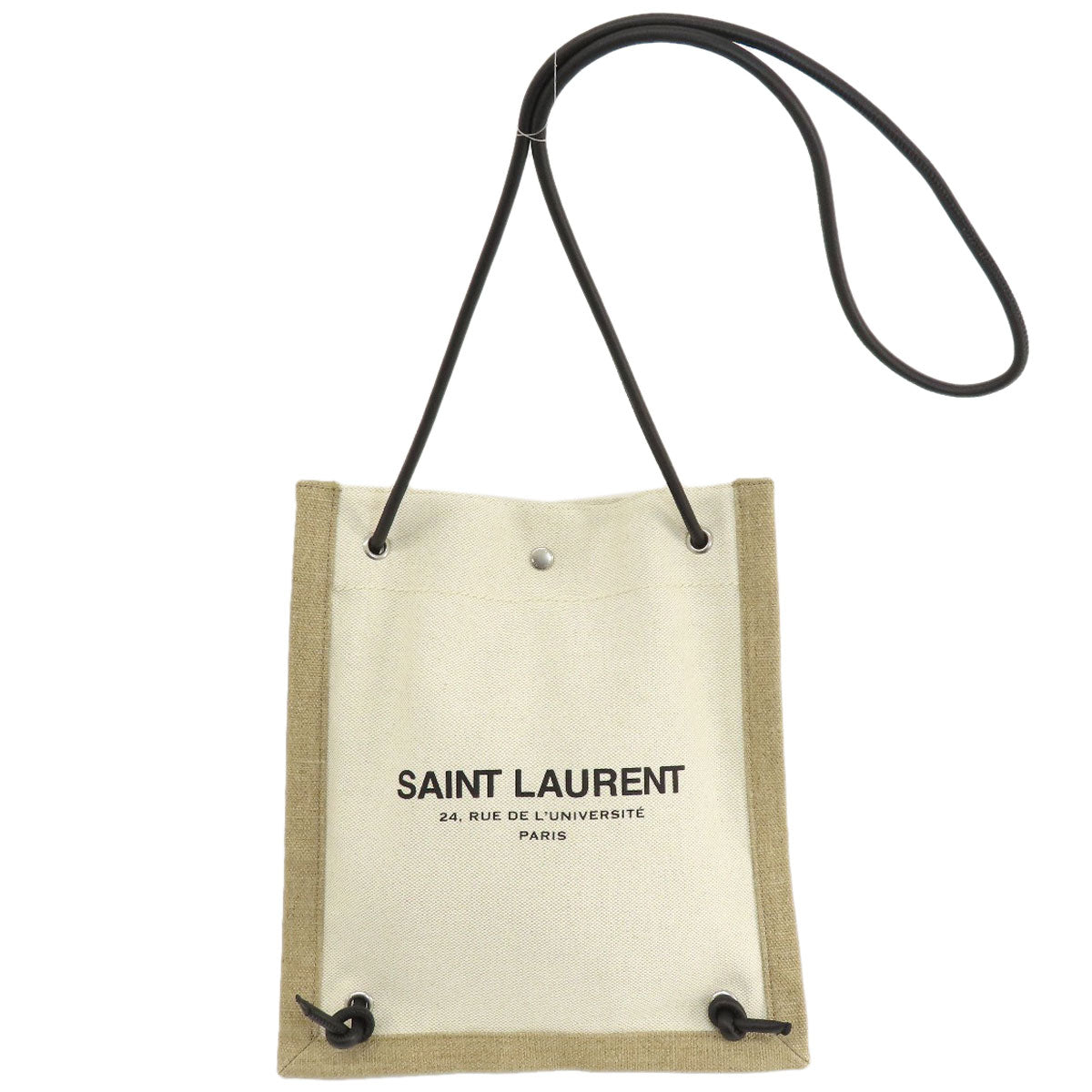 SAINT LAURENT University Flat 2WAY Shoulder Bag Canvas Ladies [Used]