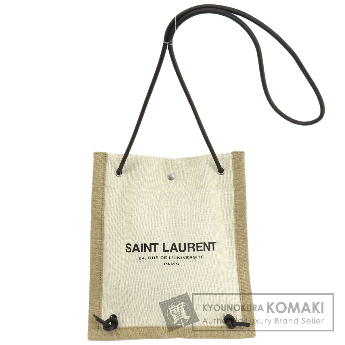 SAINT LAURENT University Flat 2WAY Shoulder Bag Canvas Ladies [Used]