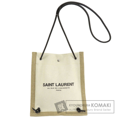SAINT LAURENT University Flat 2WAY Shoulder Bag Canvas Ladies [Used]