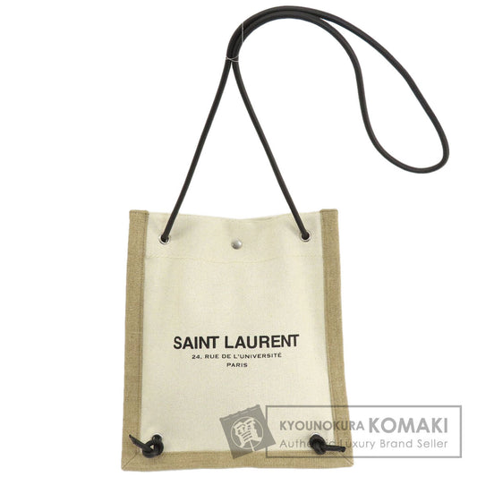 SAINT LAURENT University Flat 2WAY Shoulder Bag Canvas Ladies [Used]