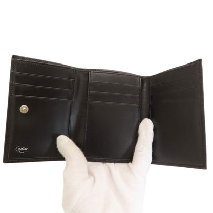 CARTIER Three-fold wallet Bifold Wallet No Coin Pocket Leather Ladies [Used]