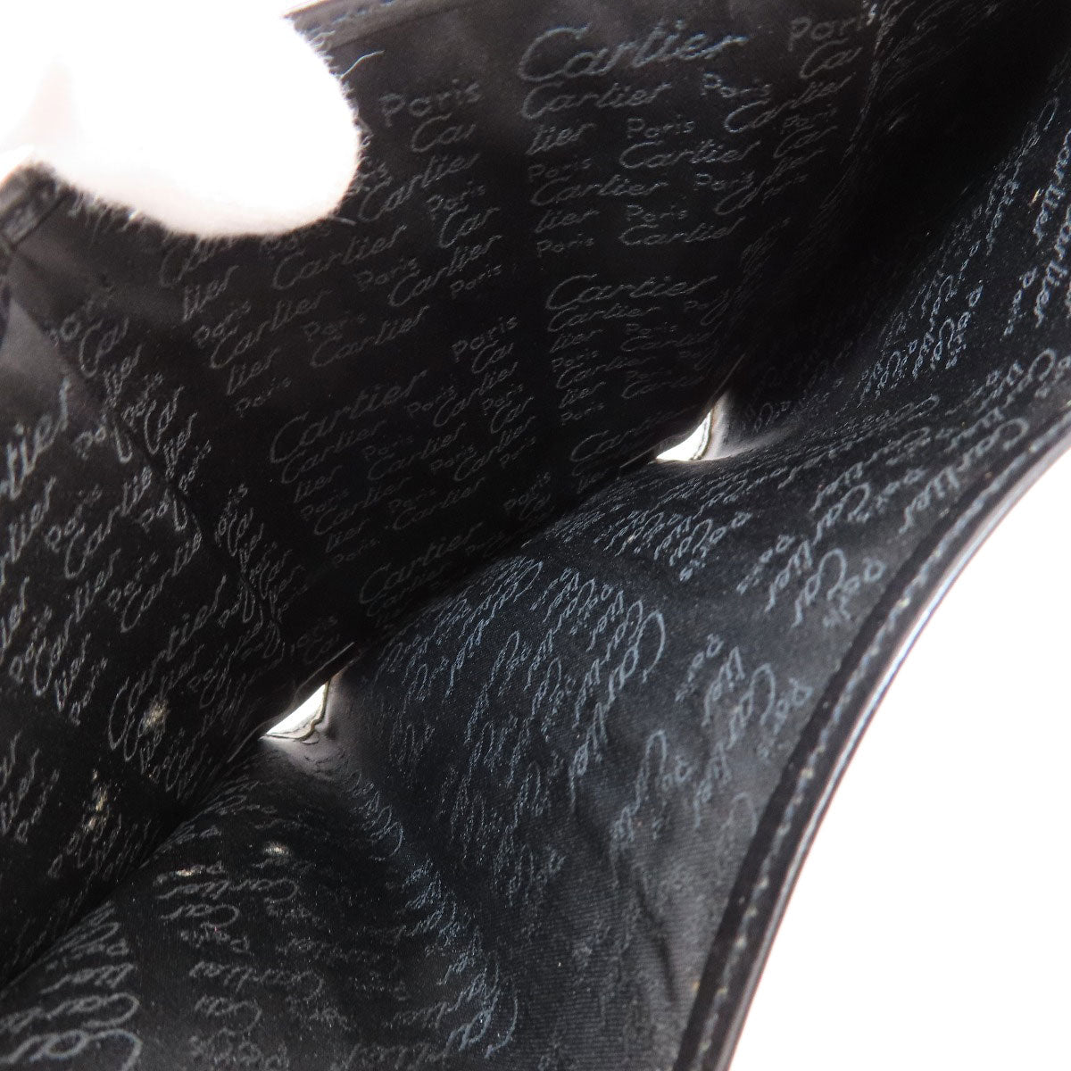 CARTIER Three-fold wallet Bifold Wallet No Coin Pocket Leather Ladies [Used]