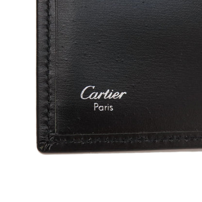 CARTIER Three-fold wallet Bifold Wallet No Coin Pocket Leather Ladies [Used]