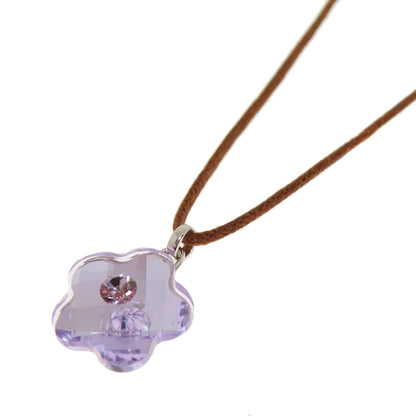 SWAROVSKI flour Necklace Crystal Ladies [Used]