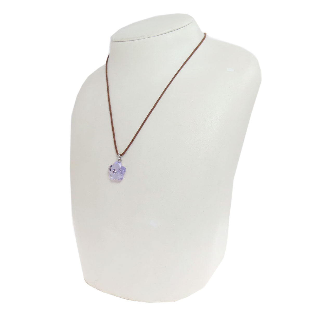 SWAROVSKI flour Necklace Crystal Ladies [Used]