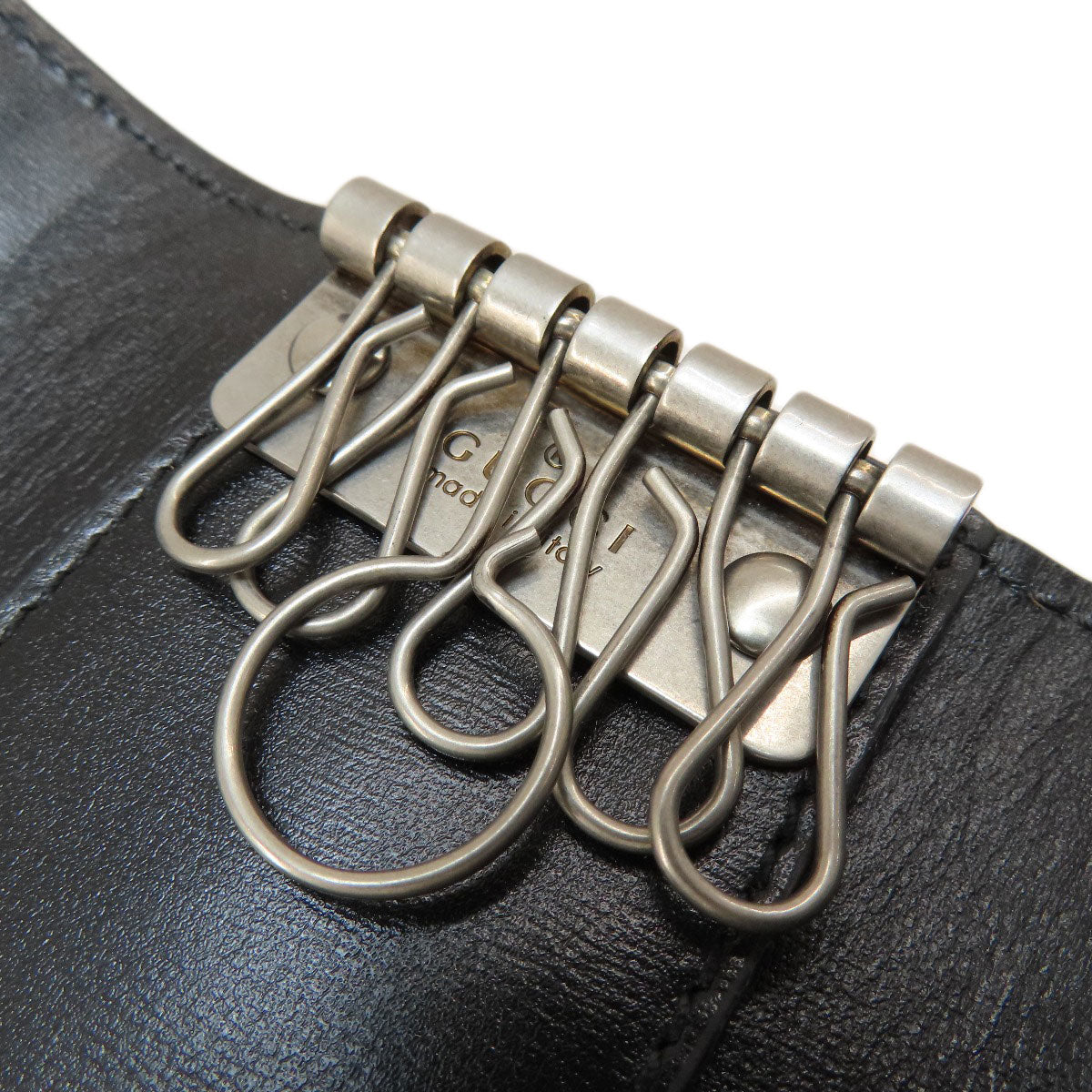 GUCCI 435305 logo key holder Leather Ladies [Used]