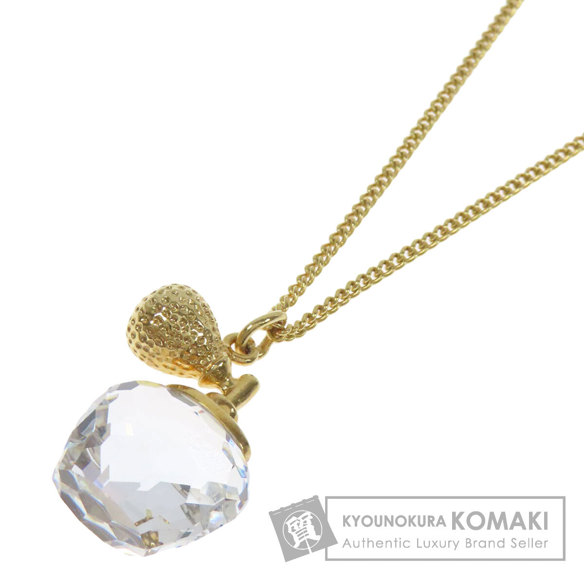 SWAROVSKI perfume motif Necklace Crystal MetalLadies [Used]