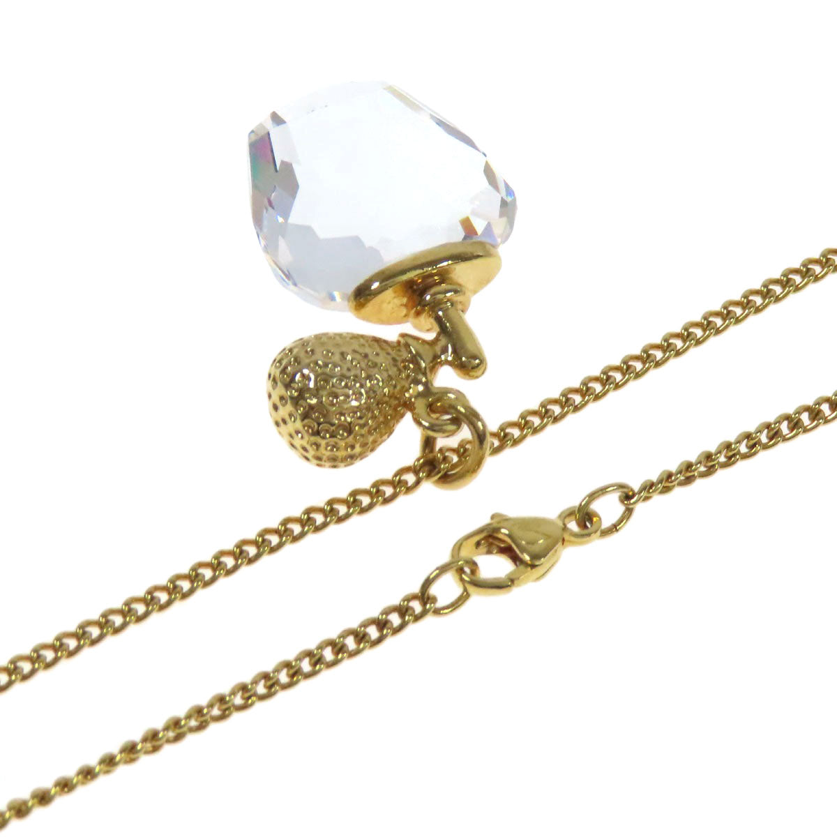 SWAROVSKI perfume motif Necklace Crystal MetalLadies [Used]