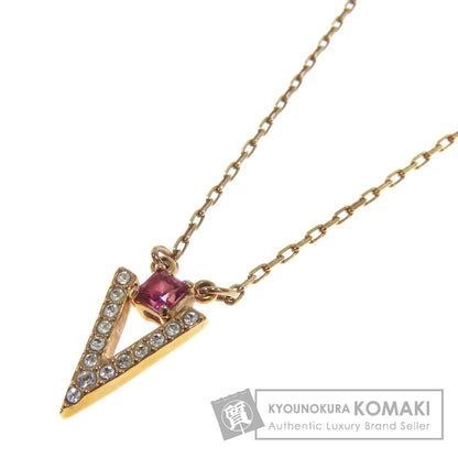 SWAROVSKI V motif rhinestone Necklace Metal Ladies [Used]