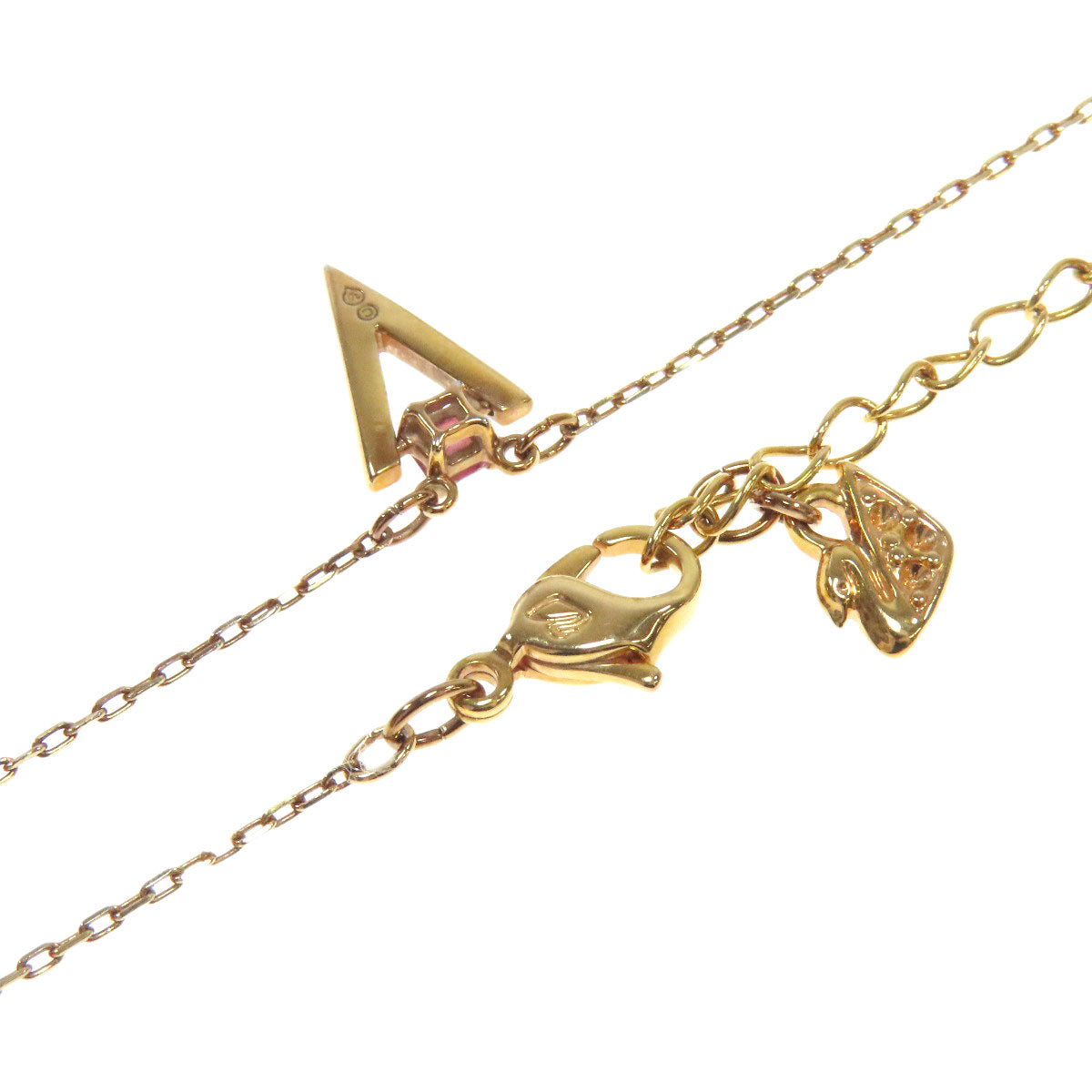 SWAROVSKI V motif rhinestone Necklace Metal Ladies [Used]