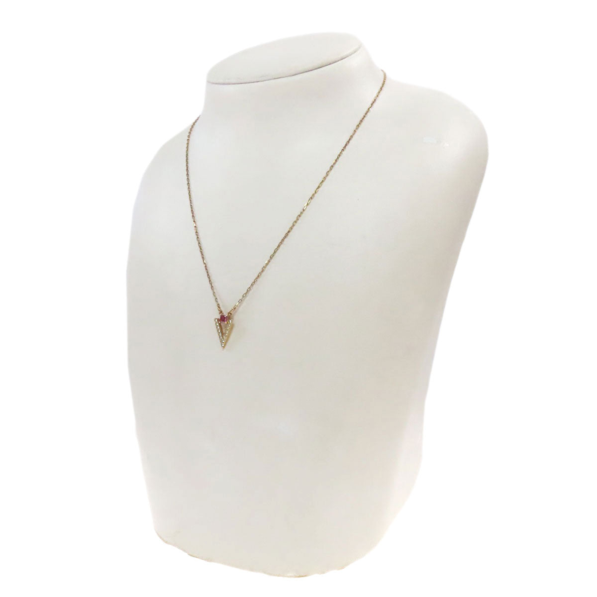 SWAROVSKI V motif rhinestone Necklace Metal Ladies [Used]