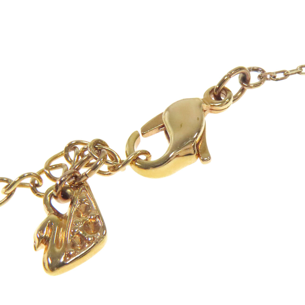 SWAROVSKI V motif rhinestone Necklace Metal Ladies [Used]