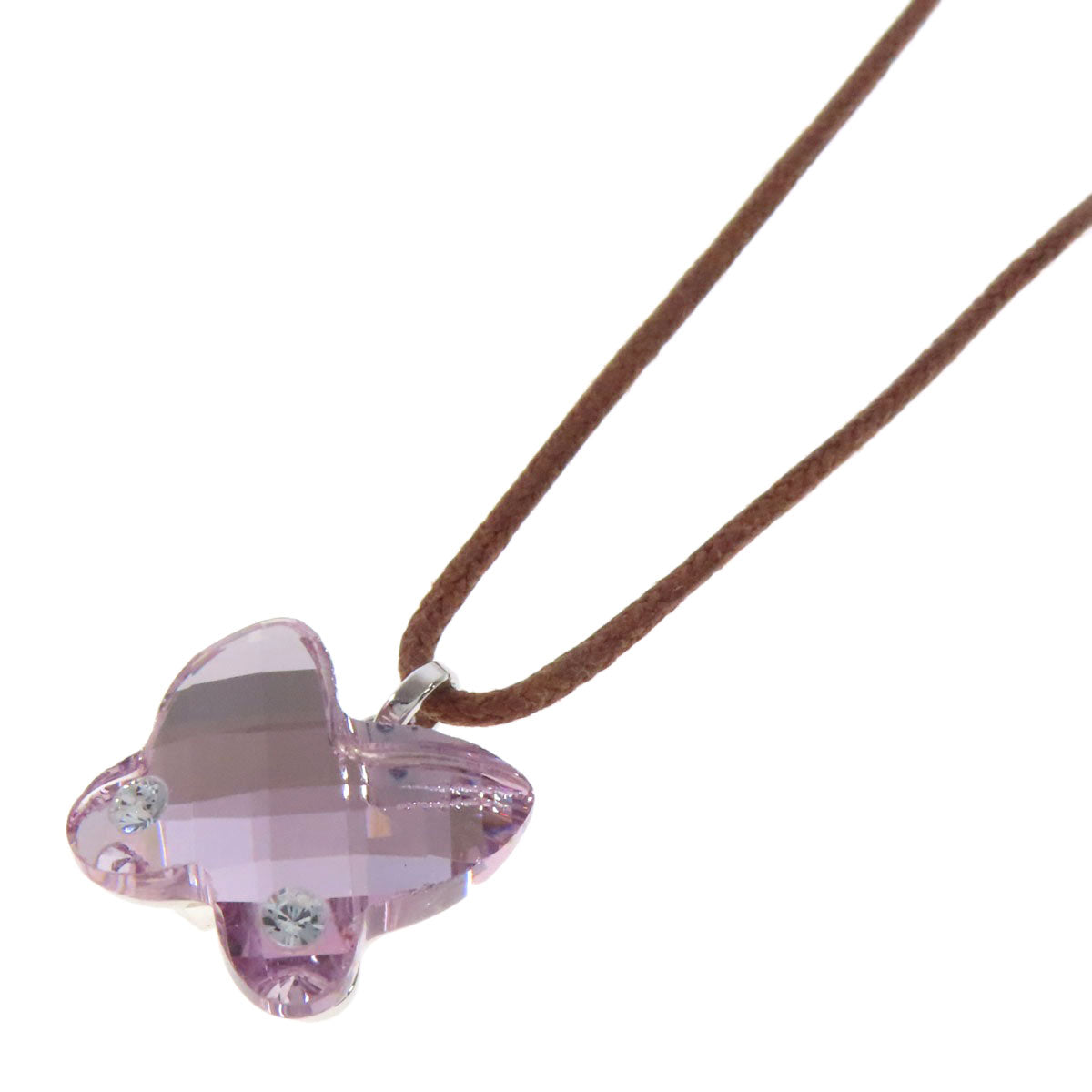 SWAROVSKI Butterfly motif Necklace Crystal StringLadies [Used]