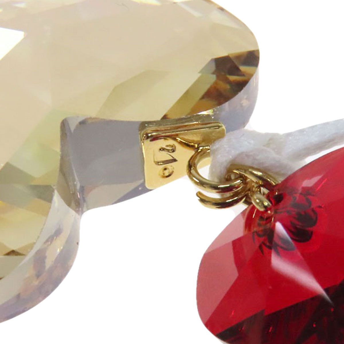 SWAROVSKI heart Necklace Crystal StringLadies [Used]