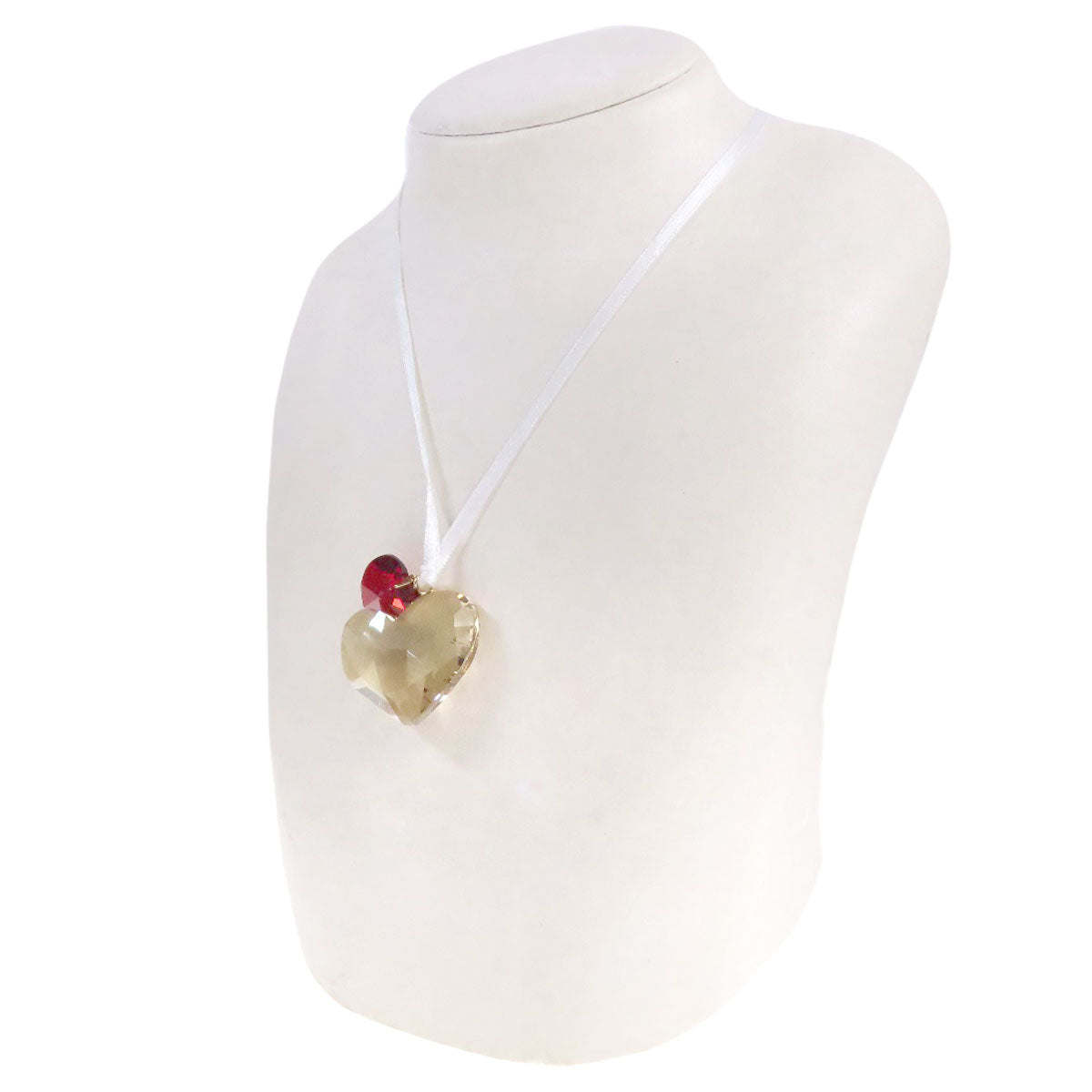 SWAROVSKI heart Necklace Crystal StringLadies [Used]