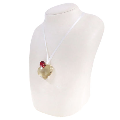 SWAROVSKI heart Necklace Crystal StringLadies [Used]