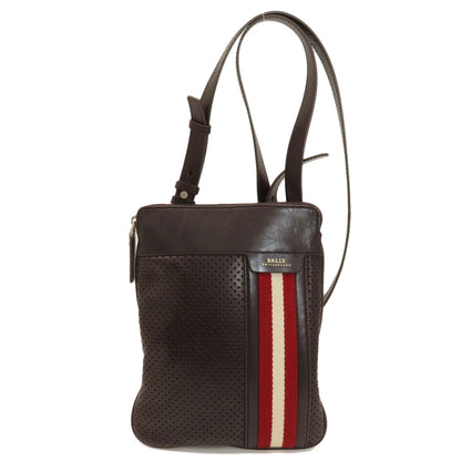 BALLY Barry Stripe Shoulder Bag Leather Ladies [Used]