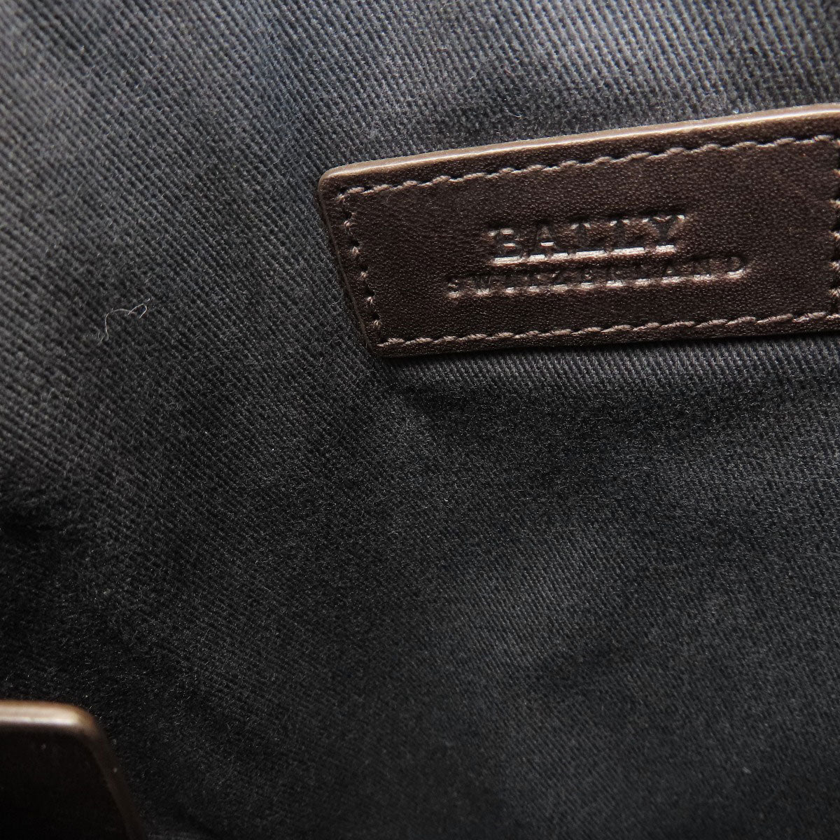 BALLY Barry Stripe Shoulder Bag Leather Ladies [Used]