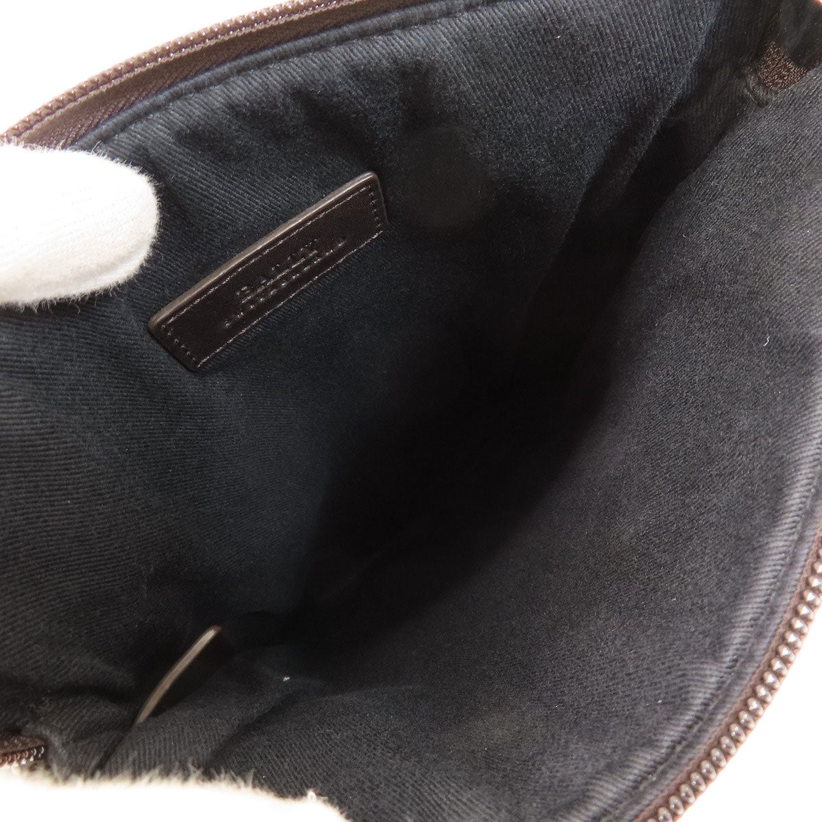 BALLY Barry Stripe Shoulder Bag Leather Ladies [Used]