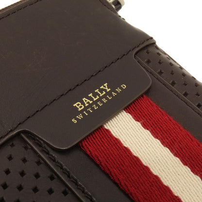 BALLY Barry Stripe Shoulder Bag Leather Ladies [Used]