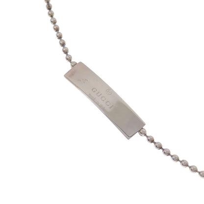 GUCCI Ball Chain Logo Bracelet Silver Ladies [Used]